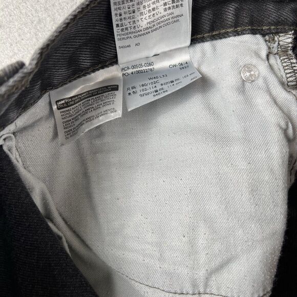 Levi’s 505 Jeans Men’s 40x32 Black Denim Regular Fit Mid Rise Pants - Picture 14 of 16